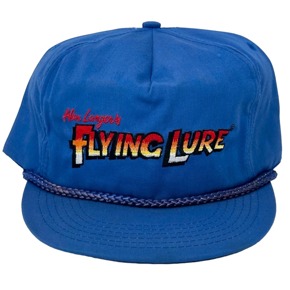 Vintage Flying Lure 90โs Fishing Infomercial SnapBack Baseball Trucker Cap Hat